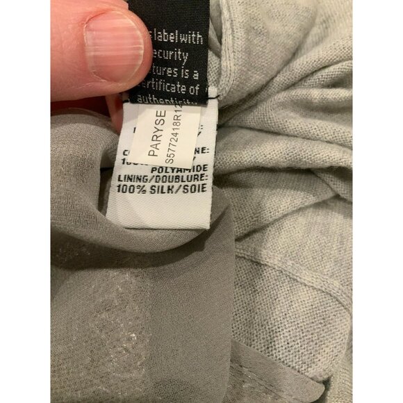 Diane Von Furstenberg Gray & Silver Sequin "Paryse" 100% Wool Sweater, Size P - Picture 11 of 11